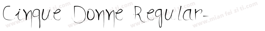 Cinque Donne Regular字体转换